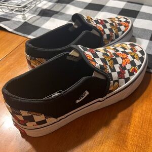Vans slip on size 7.5 butterfly shoe women’s